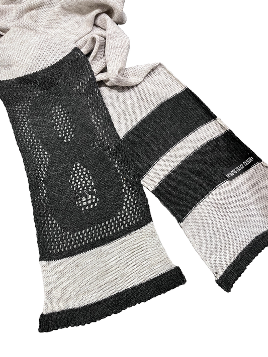 Lucky Stripe Scarf - Light Grey/Charcoal