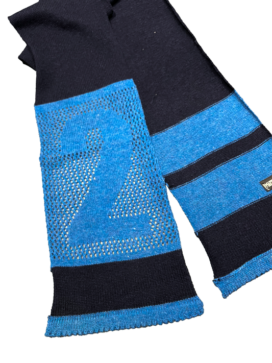 Lucky Stripe Scarf - Navy/Blue