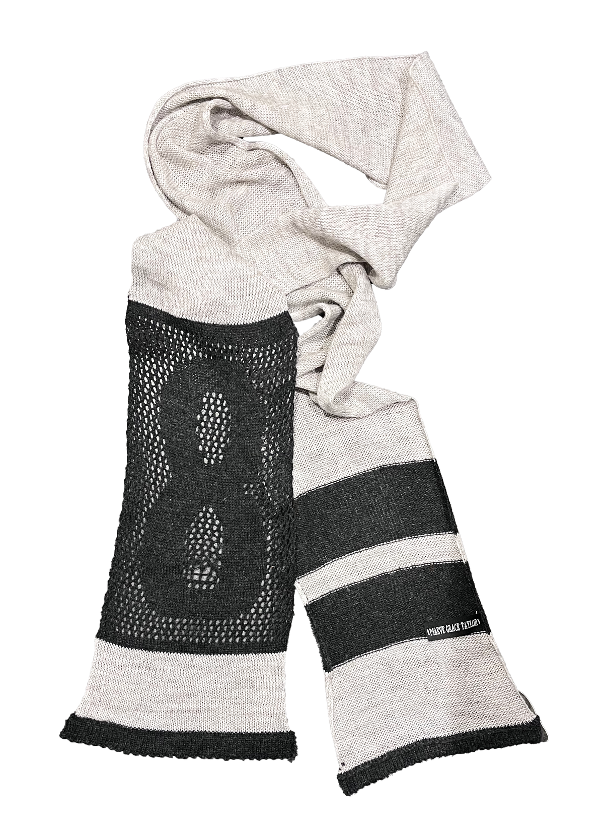 Lucky Stripe Scarf - Light Grey/Charcoal