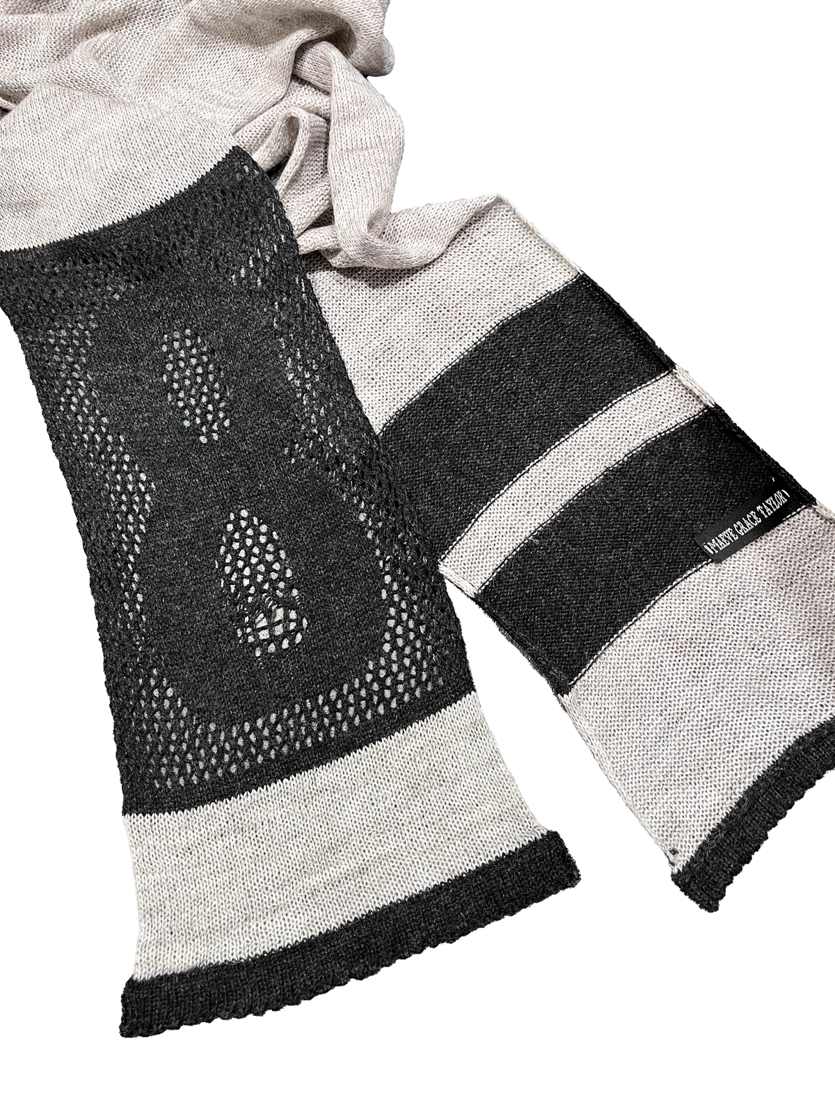 Lucky Stripe Scarf - Light Grey/Charcoal