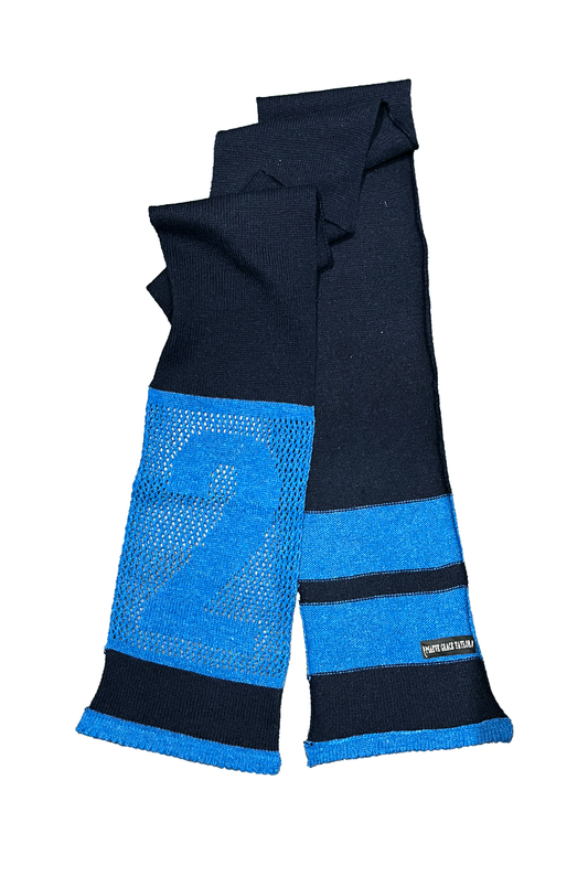 Lucky Stripe Scarf - Navy/Blue