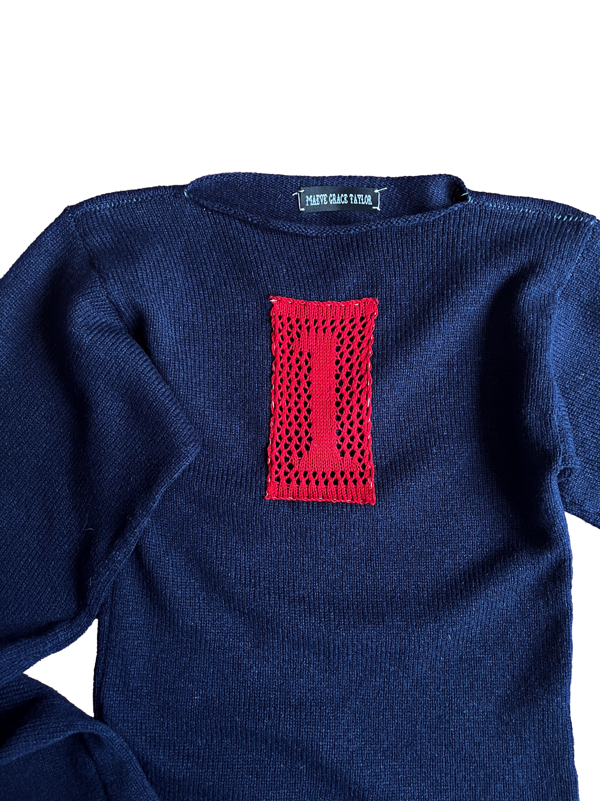 Lucky Number Jumper - Navy/Red