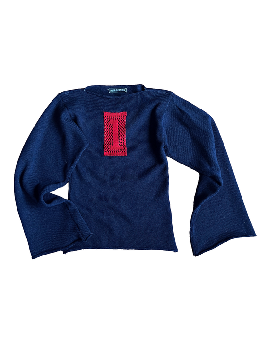 Lucky Number Jumper - Navy/Red