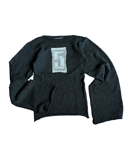 Lucky Number Jumper - Charcoal/Grey